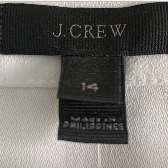 J. Crew | White Drapey Faux Wrap Crepe Blouse - Picture 7 of 8